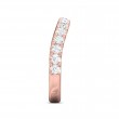 FlyerFit® 14K Pink Gold Micropave Cutdown Wedding Band