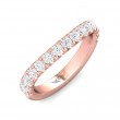 FlyerFit® 14K Pink Gold Micropave Cutdown Wedding Band