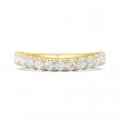 FlyerFit® 18K Yellow Gold Micropave Cutdown Wedding Band