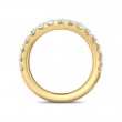 FlyerFit® 18K Yellow Gold Micropave Cutdown Wedding Band