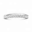 FlyerFit® 18K White Gold Micropave Cutdown Wedding Band