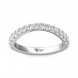 FlyerFit® 18K White Gold Micropave Cutdown Wedding Band