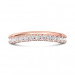 FlyerFit® 14K Pink Gold Micropave Cutdown Wedding Band