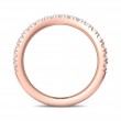 FlyerFit® 14K Pink Gold Micropave Cutdown Wedding Band