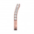 FlyerFit® 14K Pink Gold Micropave Cutdown Wedding Band