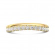 FlyerFit® 14K Yellow Gold Micropave Cutdown Wedding Band