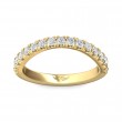 FlyerFit® 14K Yellow Gold Micropave Cutdown Wedding Band