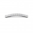 FlyerFit® Platinum Micropave Cutdown Wedding Band