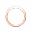 FlyerFit® 14K Pink Gold Micropave Cutdown Wedding Band