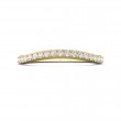 FlyerFit® 18K Yellow Gold Micropave Cutdown Wedding Band