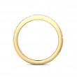 FlyerFit® 18K Yellow Gold Micropave Cutdown Wedding Band