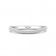 FlyerFit® 14K White Gold Micropave Cutdown Wedding Band