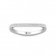 FlyerFit® 14K White Gold Micropave Cutdown Wedding Band