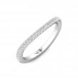 FlyerFit® 14K White Gold Micropave Cutdown Wedding Band