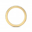 FlyerFit® 14K Yellow Gold Micropave Cutdown Wedding Band