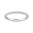 FlyerFit® 14K White Gold Micropave Cutdown Wedding Band