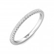 FlyerFit® 14K White Gold Micropave Cutdown Wedding Band