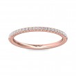 FlyerFit® 18K Pink Gold Micropave Cutdown Wedding Band