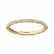 FlyerFit® 18K Yellow Gold Micropave Cutdown Wedding Band