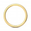 FlyerFit® 18K Yellow Gold Micropave Cutdown Wedding Band