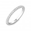 FlyerFit® Platinum Micropave Cutdown Wedding Band