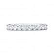 FlyerFit® 18K White Gold Micropave Cutdown Wedding Band