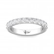 FlyerFit® 18K White Gold Micropave Cutdown Wedding Band