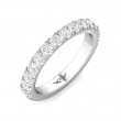 FlyerFit® 18K White Gold Micropave Cutdown Wedding Band