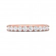 FlyerFit® 18K Pink Gold Micropave Cutdown Wedding Band