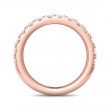 FlyerFit® 18K Pink Gold Micropave Cutdown Wedding Band