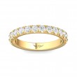 FlyerFit® 14K Yellow Gold Micropave Cutdown Wedding Band