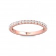 FlyerFit® 14K Pink Gold Micropave Cutdown Wedding Band