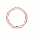 FlyerFit® 14K Pink Gold Micropave Cutdown Wedding Band