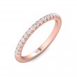 FlyerFit® 14K Pink Gold Micropave Cutdown Wedding Band