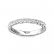 FlyerFit® 18K White Gold Micropave Cutdown Wedding Band