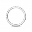 FlyerFit® 18K White Gold Micropave Cutdown Wedding Band