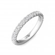 FlyerFit® 18K White Gold Micropave Cutdown Wedding Band