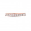 FlyerFit® 18K Pink Gold Micropave Cutdown Wedding Band