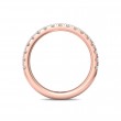 FlyerFit® 18K Pink Gold Micropave Cutdown Wedding Band