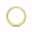 FlyerFit® 14K Yellow Gold Micropave Cutdown Wedding Band