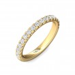 FlyerFit® 14K Yellow Gold Micropave Cutdown Wedding Band