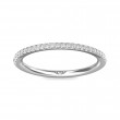 FlyerFit® Platinum Micropave Cutdown Wedding Band