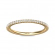 FlyerFit® 14K Yellow Gold Micropave Cutdown Wedding Band