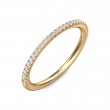 FlyerFit® 14K Yellow Gold Micropave Cutdown Wedding Band