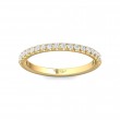 FlyerFit® 14K Yellow Gold Micropave Cutdown Wedding Band