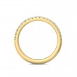 FlyerFit® 14K Yellow Gold Micropave Cutdown Wedding Band