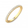 FlyerFit® 14K Yellow Gold Micropave Cutdown Wedding Band