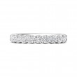 FlyerFit® 18K White Gold Shared Prong Wedding Band