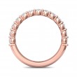 FlyerFit® 14K Pink Gold Shared Prong Wedding Band