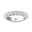 FlyerFit® Platinum Shared Prong Wedding Band